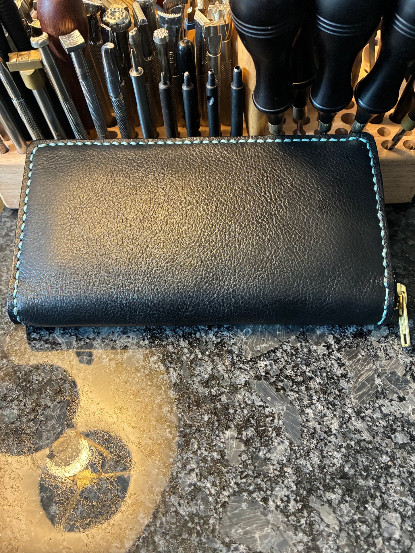 womens zippered clutch wallet with RFID blocker