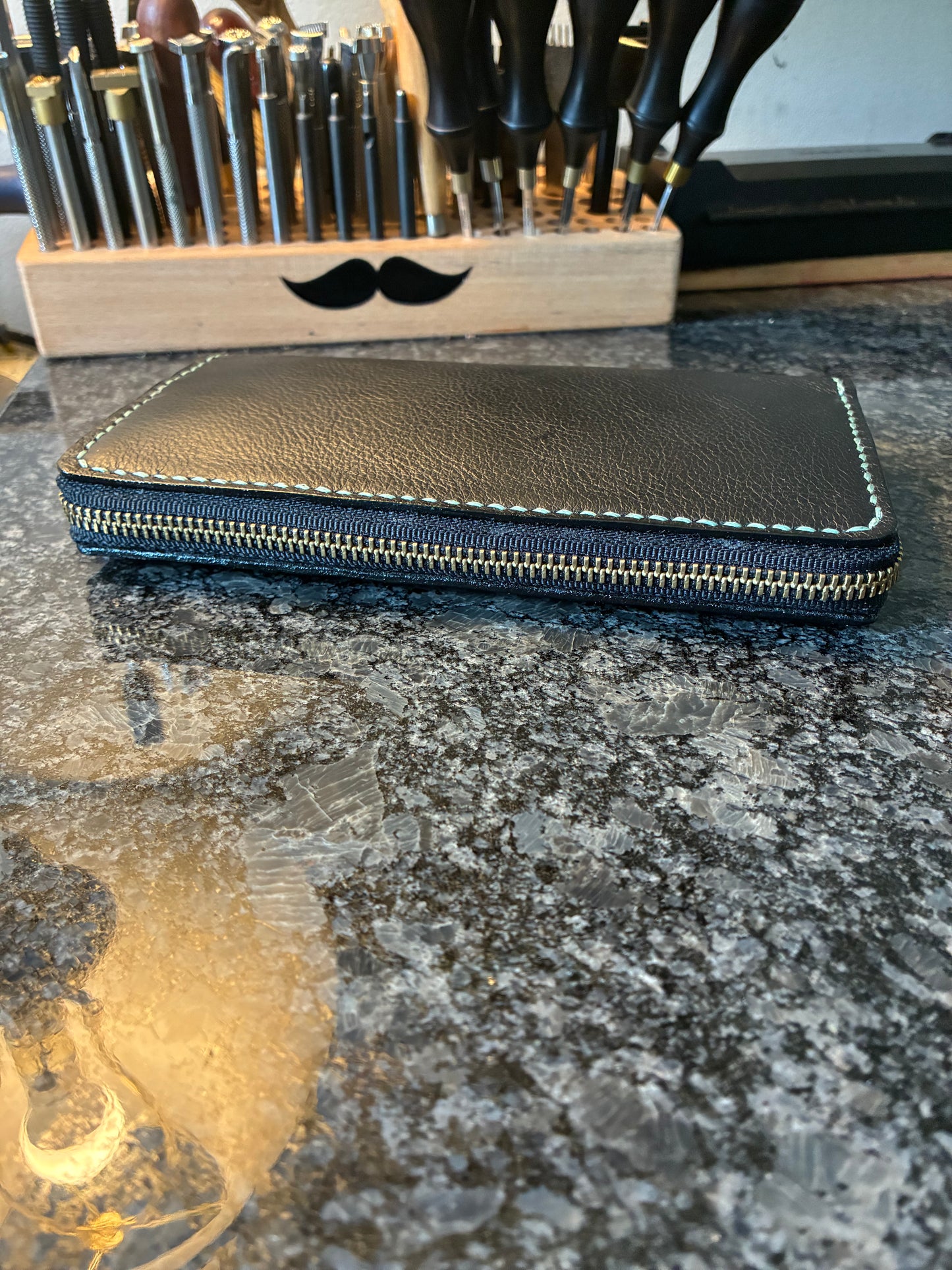 womens zippered clutch wallet with RFID blocker