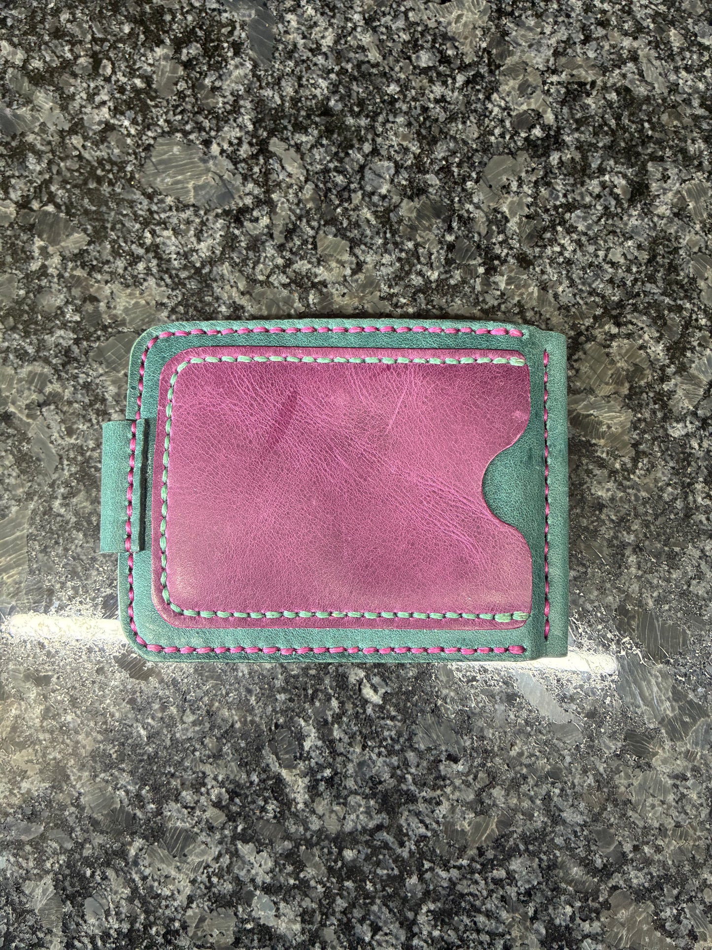Handmade leather bifold wallet/money clip