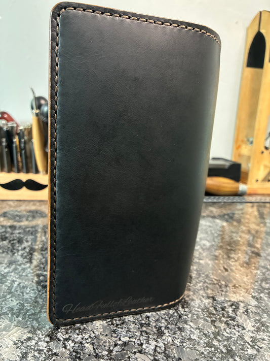 Crazy Horse water buffalo 12 card pocket leather long wallet