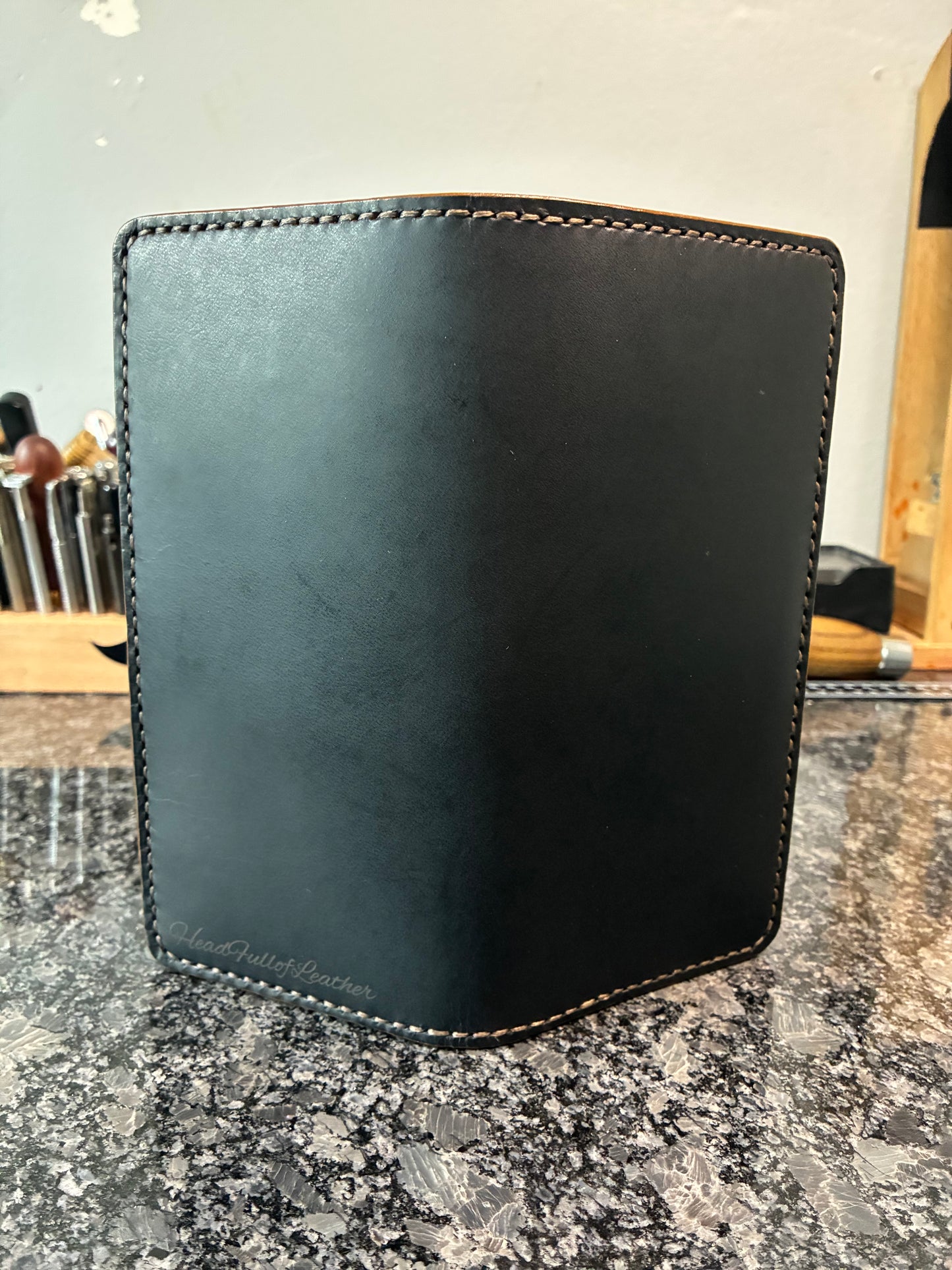 Crazy Horse water buffalo 12 card pocket leather long wallet