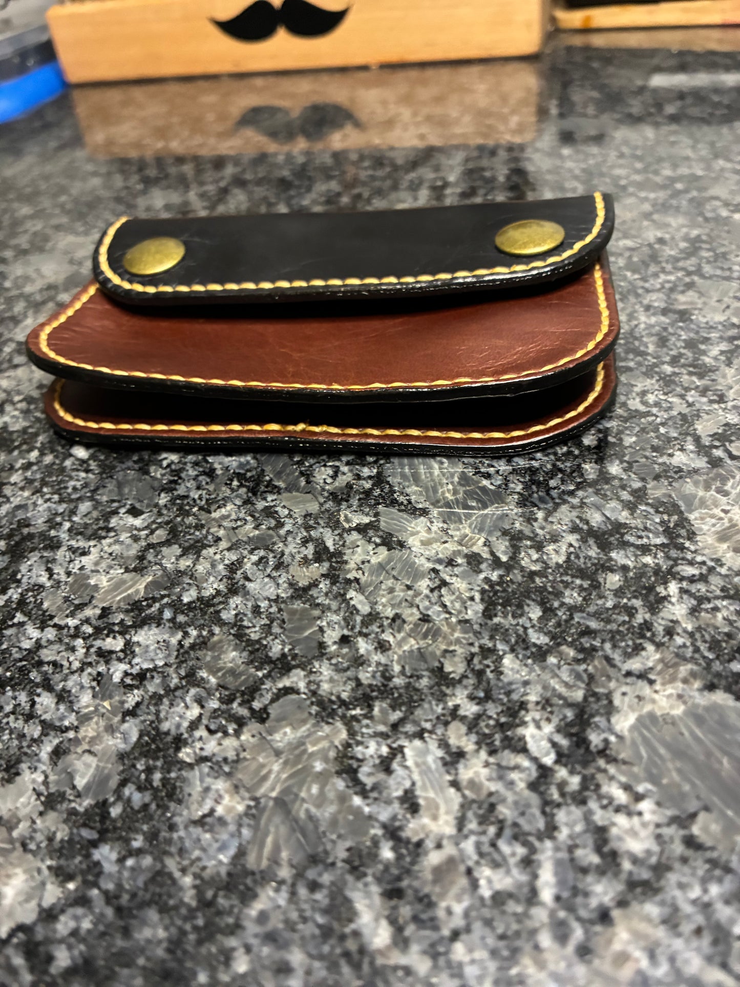 Leather trucker wallet