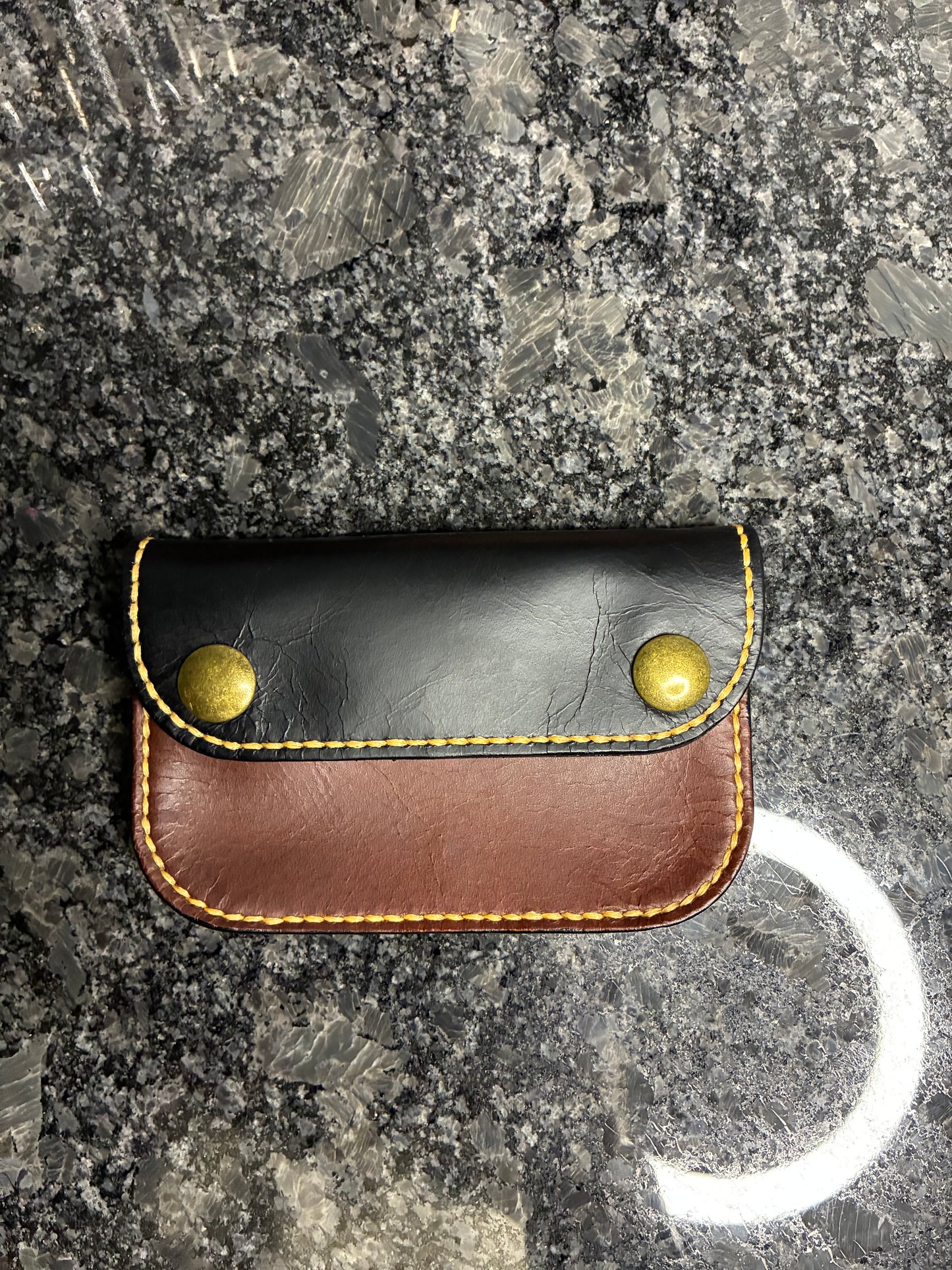 Leather trucker wallet