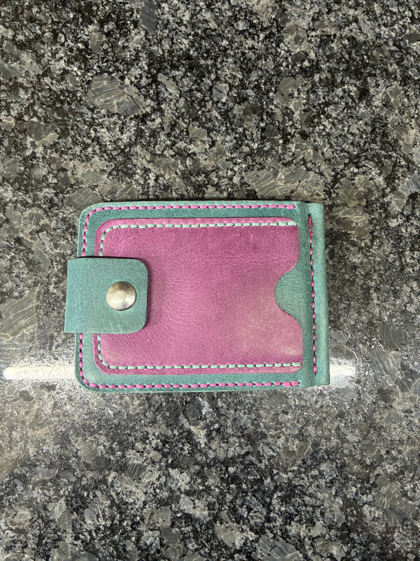 Handmade leather bifold wallet/money clip