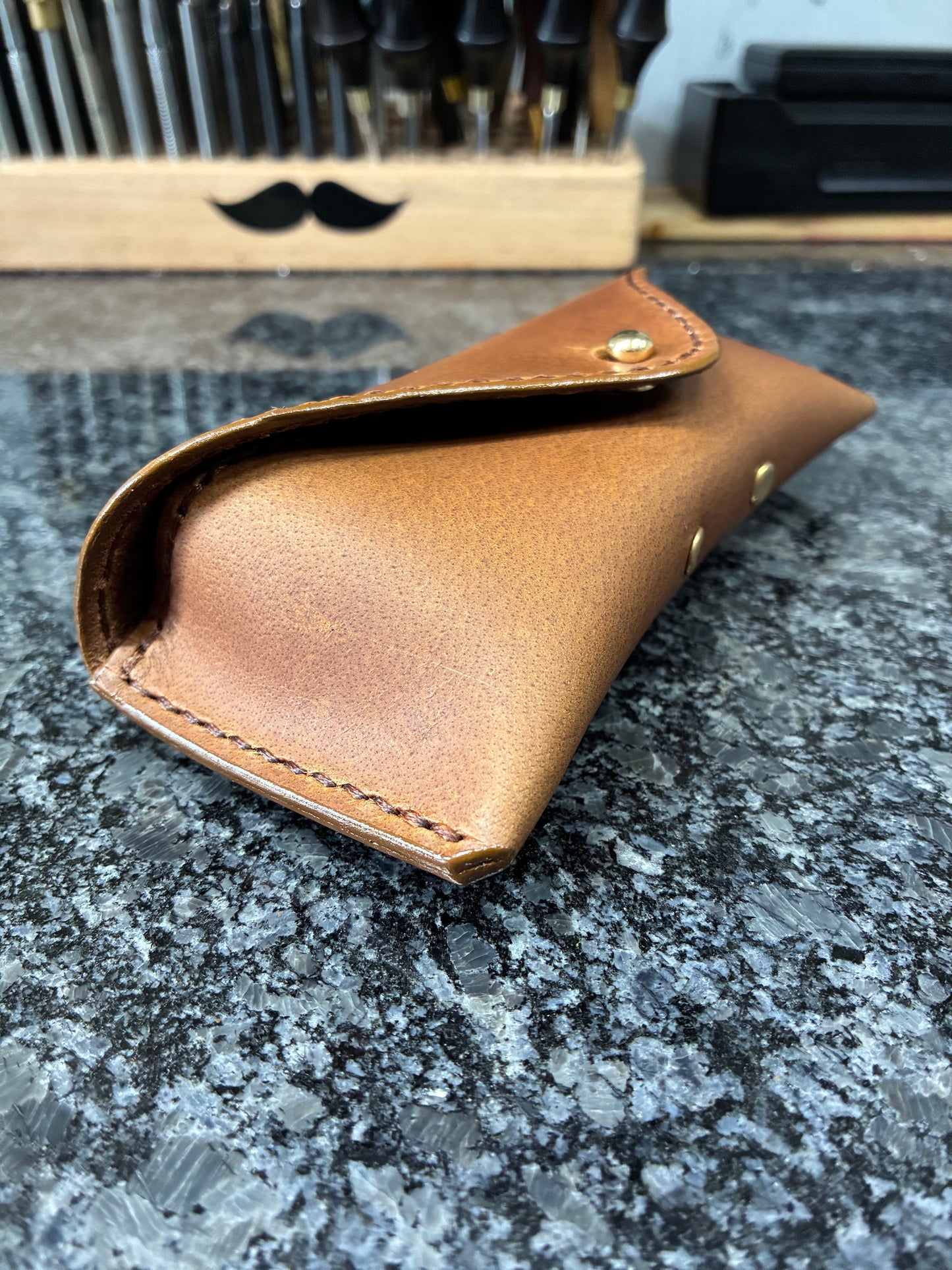 Leather sunglass case