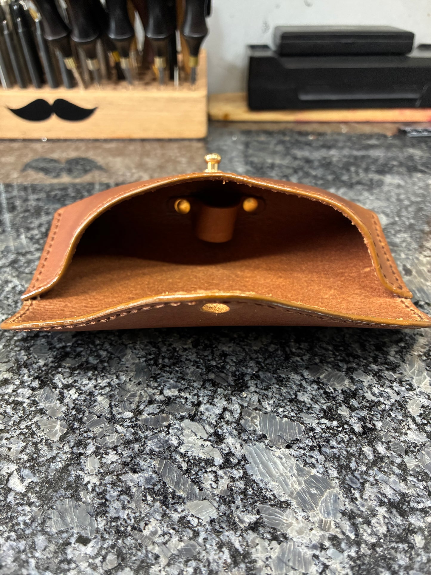 Leather sunglass case