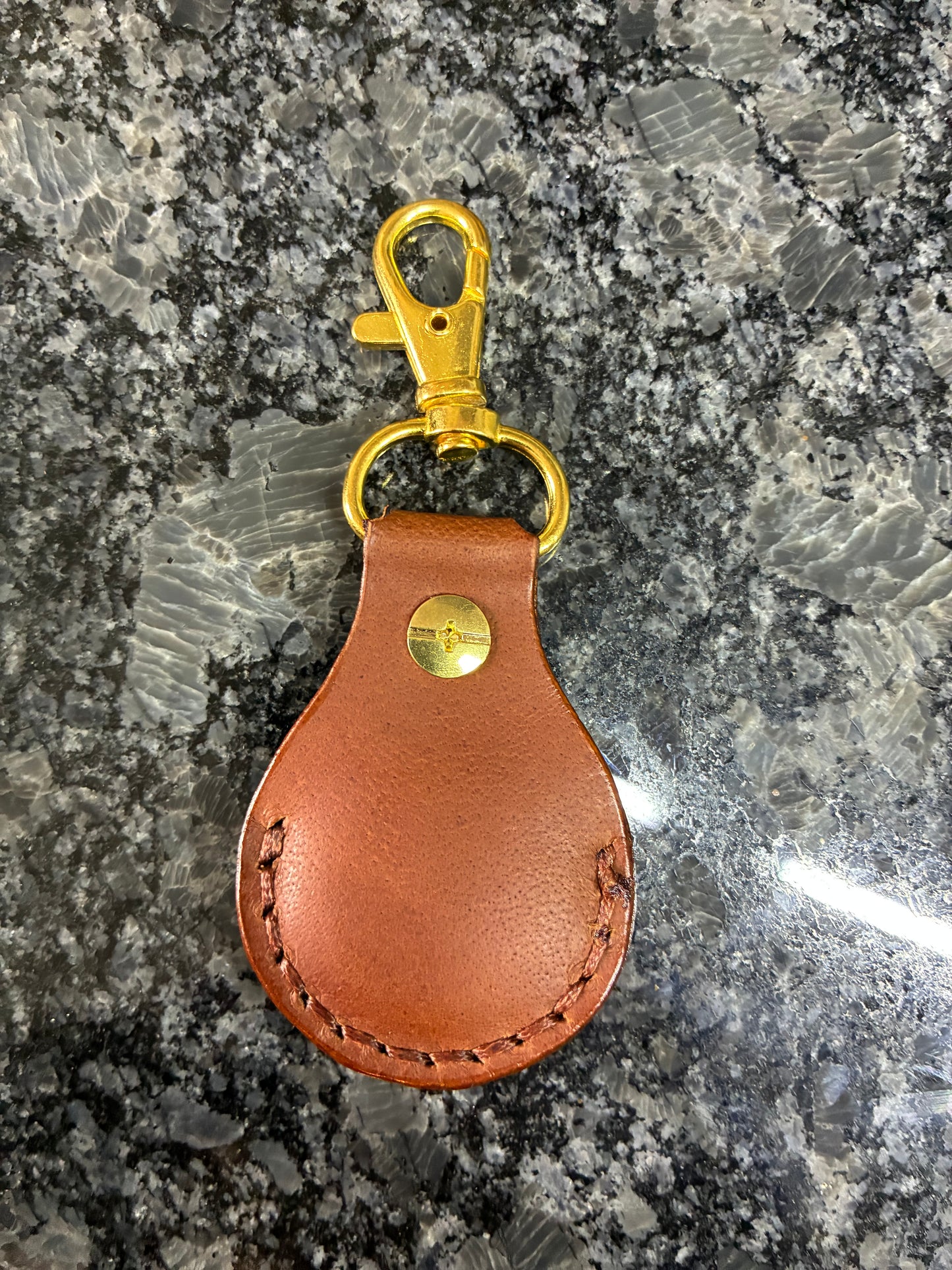 Leather AirTag keychain case