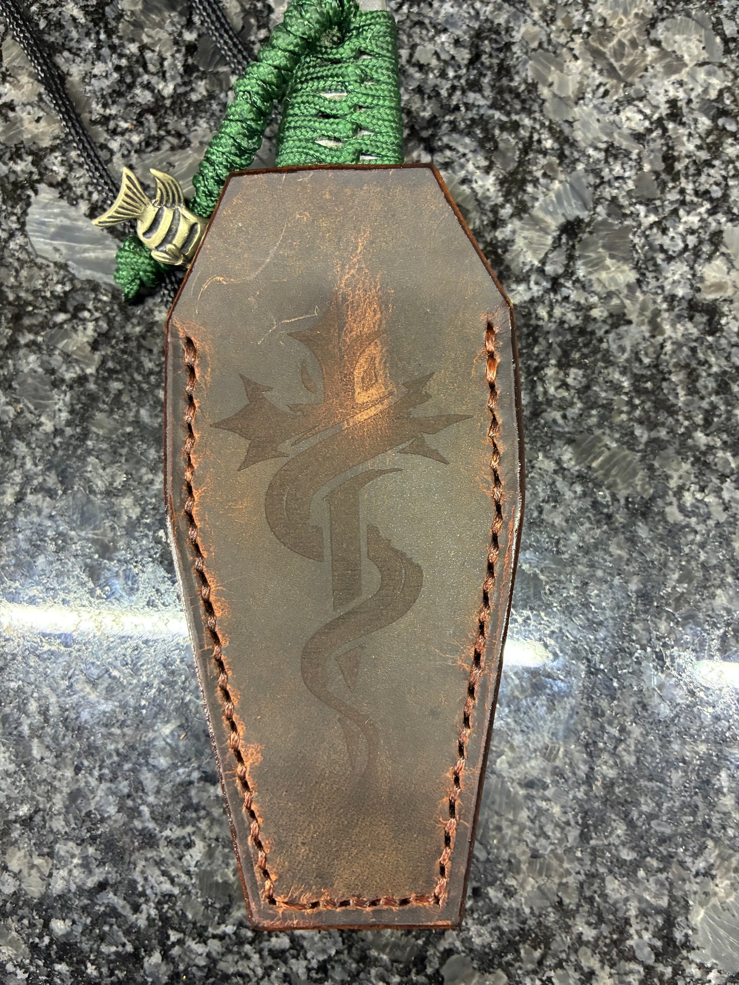 Leather neck/belt sheath