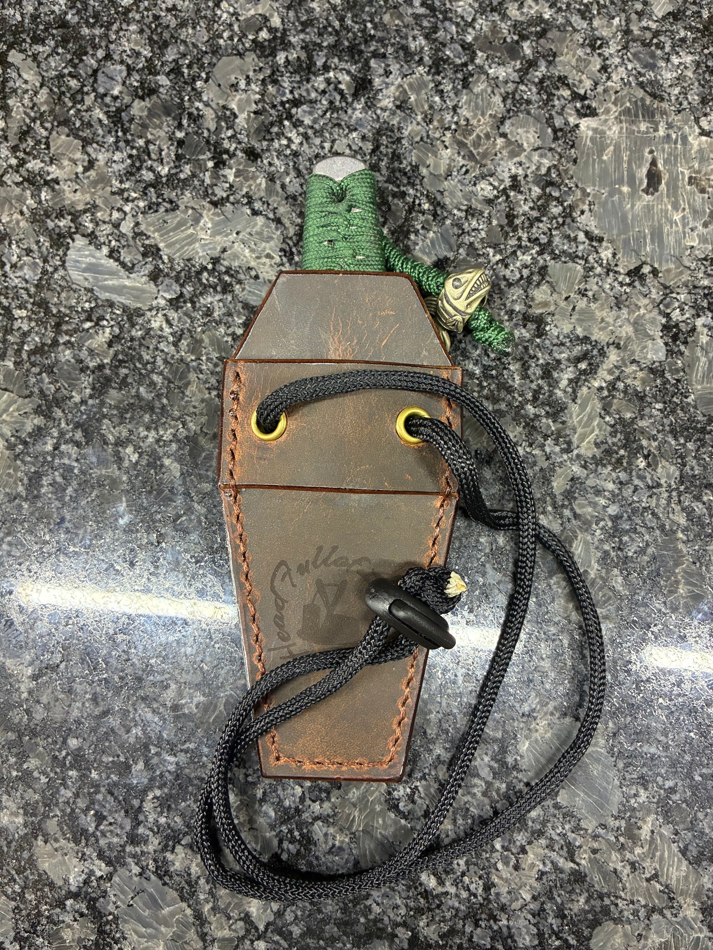 Leather neck/belt sheath