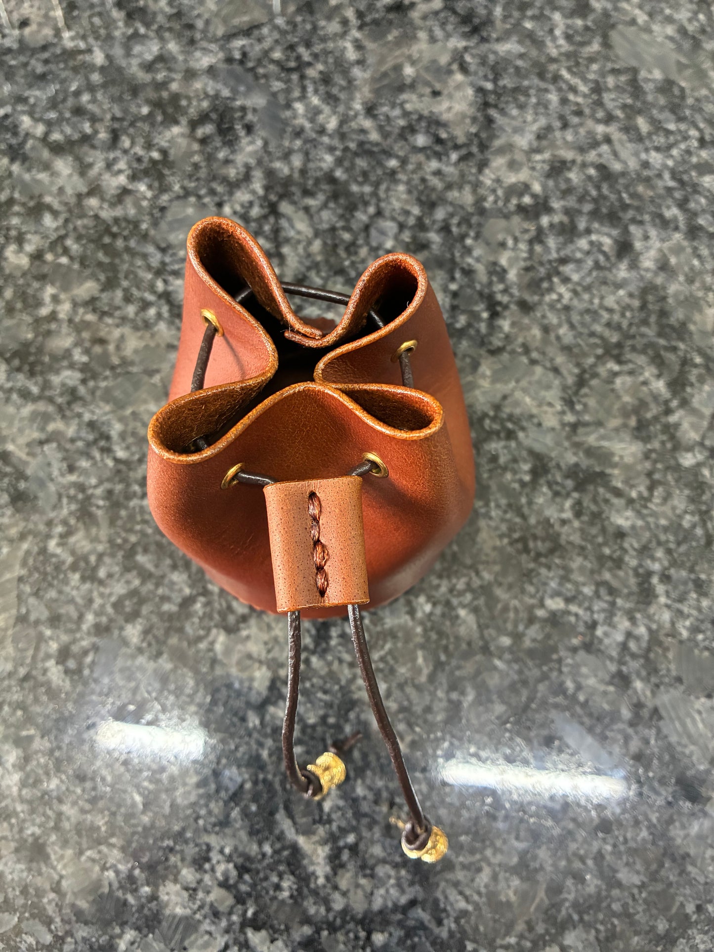 Leather dice bag