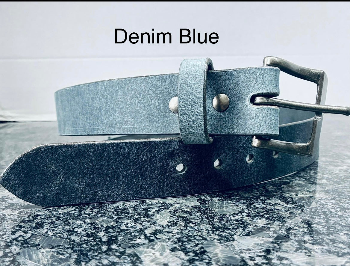 Crazy Horse water buffalo handmade leather belts